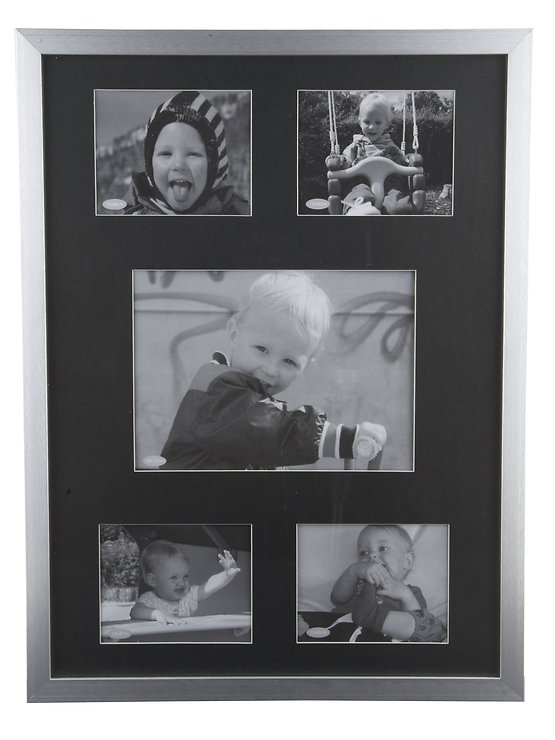 KJ Collection Photo Frame Collage Aluminum / Glass 30 x 41cm - Pic 1