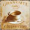 KJ Collection metal sign Cafe Cappuccino 24 x 24cm