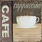 KJ Collection metal sign Cafe Cappuccino 24 x 24cm