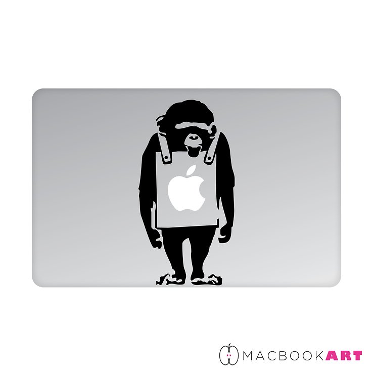 MacBook Art Laptop Sticker Strange Monkey - Pic 1