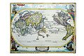 KJ Collection metal sign nostalgia world map 35 x 26cm