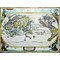 Carte du monde nostalgique de la collection KJ en métal 35 x 26cm