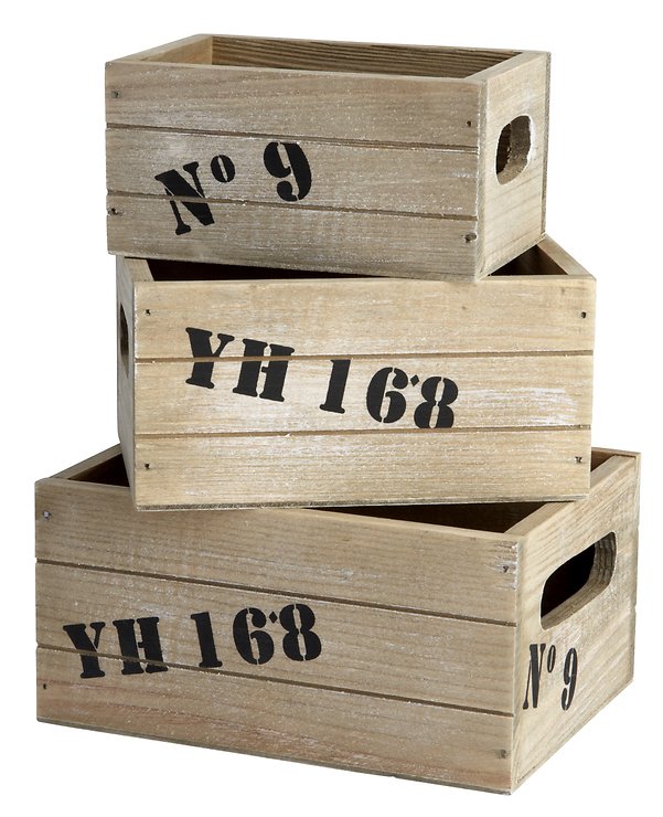 KJ Collection storage box natural wood 8 x 12 x 16cm - Thumbnail 2