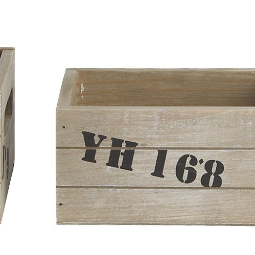 KJ Collection boîte de rangement en bois naturel 8 x 12 x 16cm