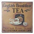 KJ Collection Metal Sign Tea 24 x 24cm
