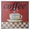 KJ Collection metal sign Coffee 24 x 24cm