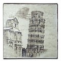 KJ Collection metal sign Pisa 24 x 24cm
