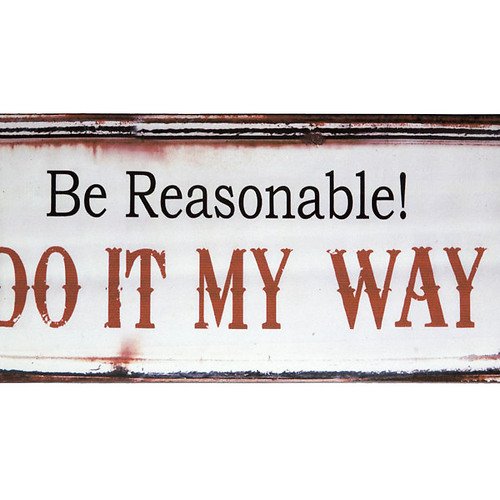 KJ Collection metal sign Do It My Way 39 x 15cm
