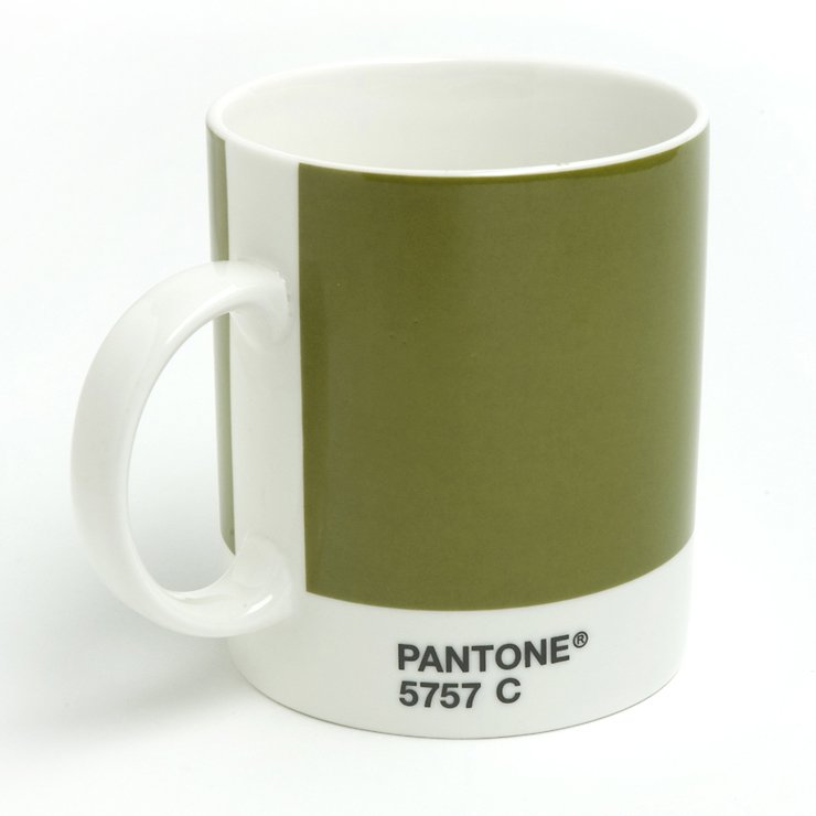 Pantone Universe Becher 375 ml Olive Green 5757 Bone China - Pic 1