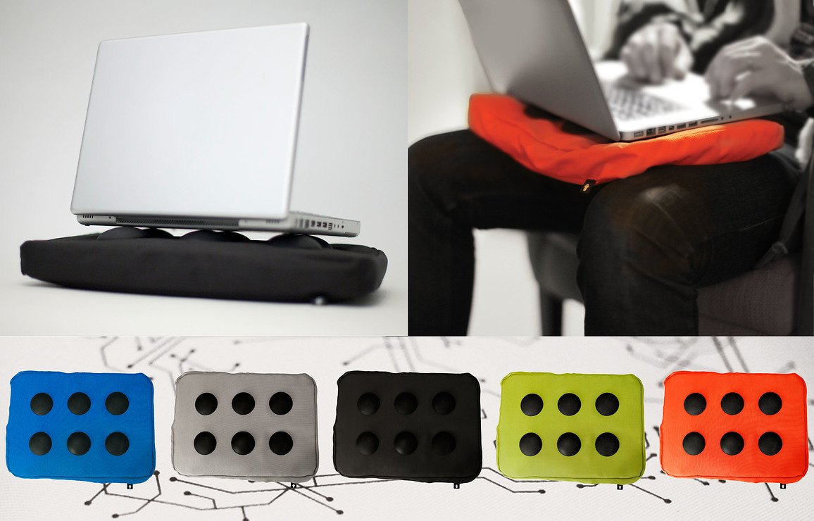 Bosign Laptopkissen Surfpillow Hitech Schwarz - Thumbnail 2