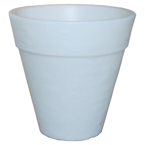 8Seasons Leuchtkübel Shining Pot rund 30 x 45cm weiß außen