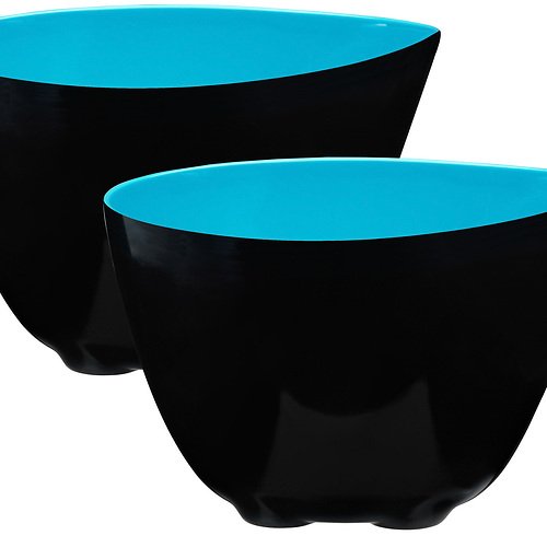 Zone bowl mix black-turquoise 10cm set of 2