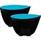 Zone bowl mix black-turquoise 10cm set of 2