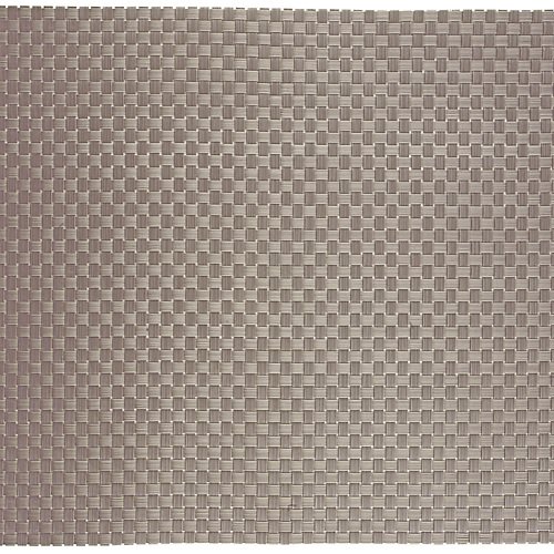 Zona de colocación de la alfombra de plástico trenzado de plata