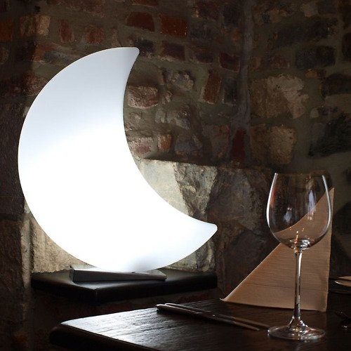 8Seasons Leuchtmond Shining Moon 40 x 60cm weiß außen
