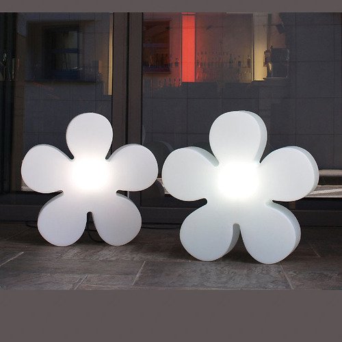 8Seasons Leuchtblume Shining Flower 60cm weiß außen