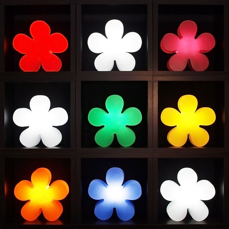 8Seasons Leuchtblume Shining Flower 60cm grün außen - Thumbnail 3