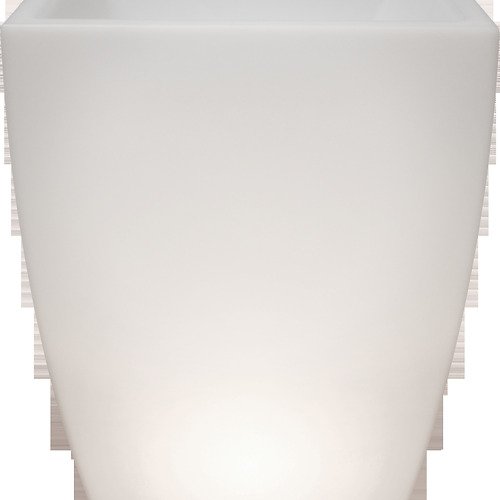 8Seasons Leuchtkübel Shining Pot eckig 40 x 60cm weiß außen