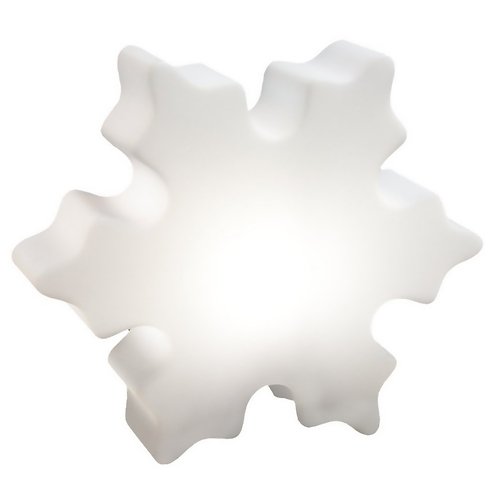 8Seasons Leuchtschneeflocke Shining Crystal 60cm weiß außen