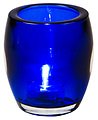 Dekotop Teelicht Glas inkl. LED Teelicht marineblau innen / außen - Thumbnail 1