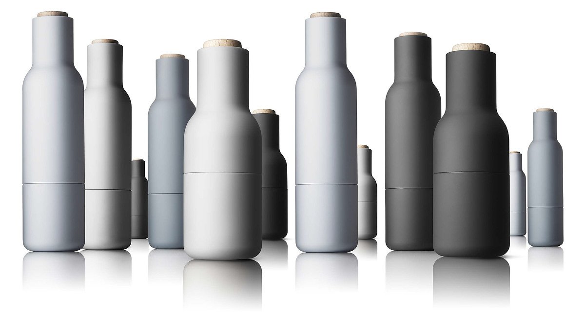 Menu Salz- und Pfeffermühle Bottle Grinder 2er Set grau offwhite - Thumbnail 4