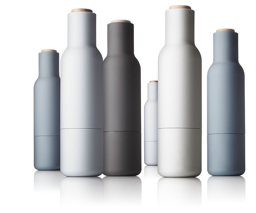 Menu Salz- und Pfeffermühle Bottle Grinder 2er Set grau offwhite - Thumbnail 3