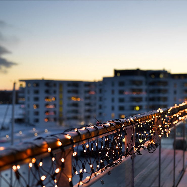 Sirius Lichternetz tech-line Balkon 105 LED warmweiß 230V 2,5 x 0,5m schwarz - Thumbnail 3