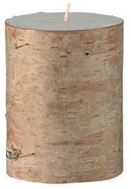 Broste Stumpenkerze in Echtholz Birkenrinde 7,5cm h10cm - Pic 1