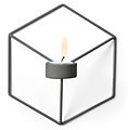 Menu POV Wandteelichthalter 3D Cube Stahl grau - Thumbnail 1