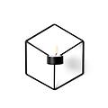 Menu POV Wandteelichthalter 3D Cube Stahl schwarz - Thumbnail 1