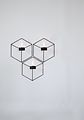 Menu POV Wandteelichthalter 3D Cube Stahl schwarz - Thumbnail 2