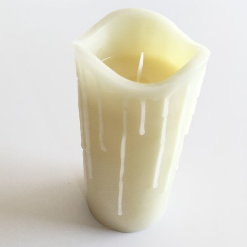 Kaemingk flicker candle LED ivory drop D 9 x H 17,5 cm