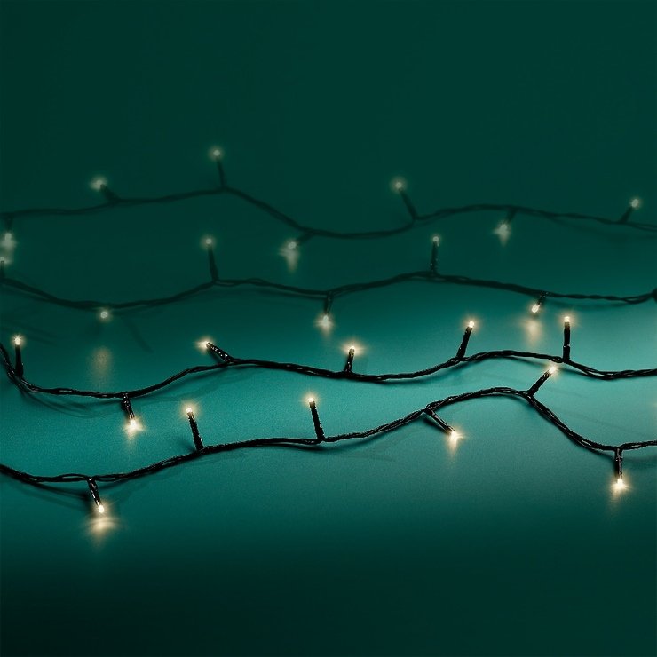 Kaemingk fairy lights with dimmer 80 LED warm white outside 6 m black - Thumbnail 3
