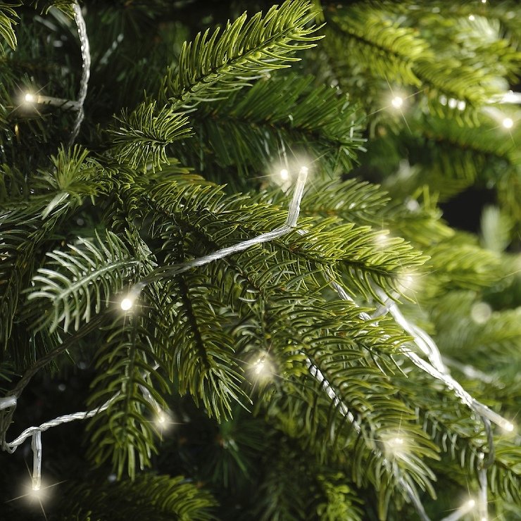 Chaîne lumineuse Kaemingk avec gradateur 180 LED blanc chaud 13,5m extérieur transparent - Thumbnail 1