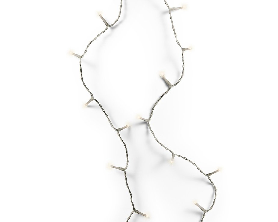 Chaîne lumineuse Kaemingk avec gradateur 240 LED blanc chaud 18m extérieur transparent - Thumbnail 1