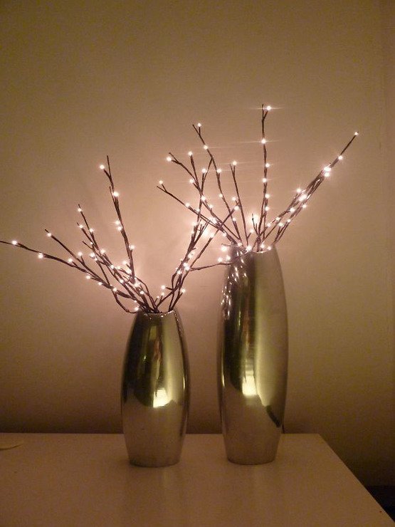Kaemingk Lichterzweig 60 LED braun 50cm innen/außen - Pic 1