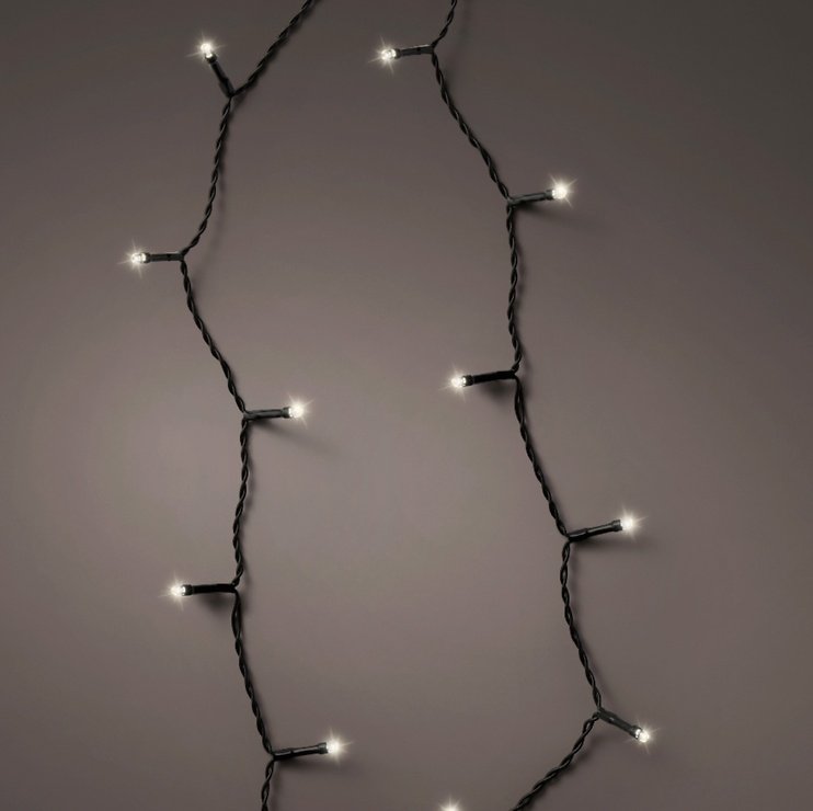Lumineo Durawise LED-Lichterkette Basic Twinkle 192 LED warmweiß außen 14,3 m batteriebetrieben schwarz - Thumbnail 2