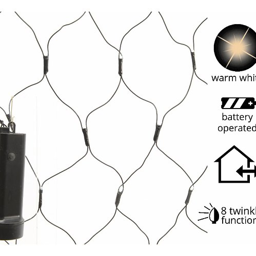 Kaemingk Lichternetz Durawise 192 LED Blinkfunktion Batterie schwarz 1,8 x 0,9m außen