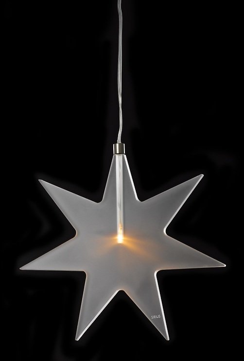 Sirius LED Leuchtanhänger Luisa Star 25 cm Acryl frosted - Pic 1