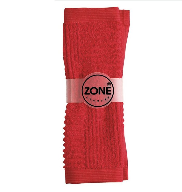 Zone gant de toilette CONFETTI 30x30cm rouge - Pic 1