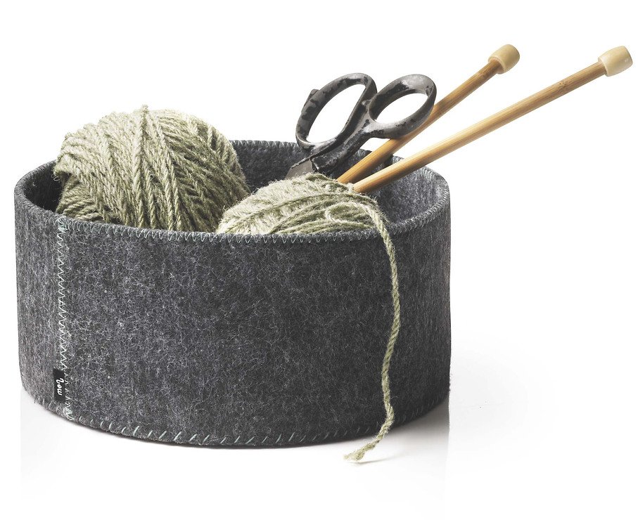 Menu Brotkorb 3er Set Filz anthrazit - Thumbnail 4