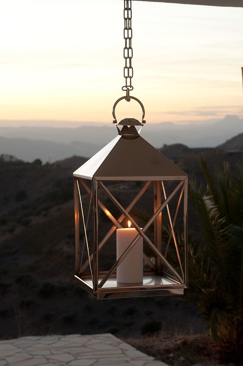 Zone Laterne Dubai Stahl/Glas Gitter 65cm - Thumbnail 2