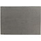 Zone place mat plastic braided silver