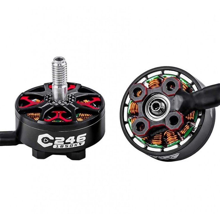 Axisflying CINEMATIC C246 1850KV FPV Motor Schwarz Rot - Thumbnail 3
