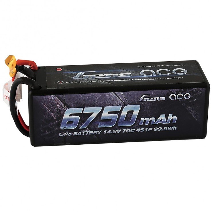 GensAce battery LiPo battery 6750mAh 14.8V 70C 4S1P HardCase 14 - Pic 1