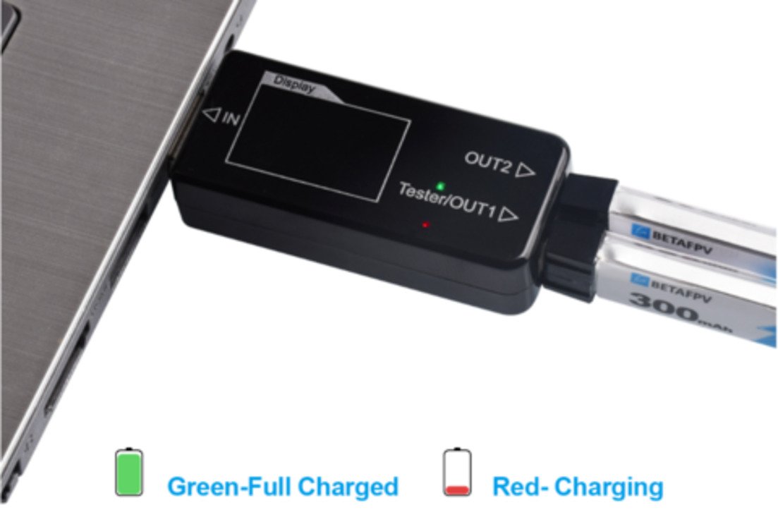 Cargador de batería BetaFPV BT2.0 con probador de voltaje - Thumbnail 2