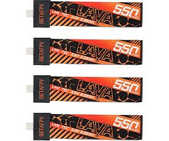 BetaFPV LAVA Lipo Akku 75C LiHV 550mAh 1S 4 Stück