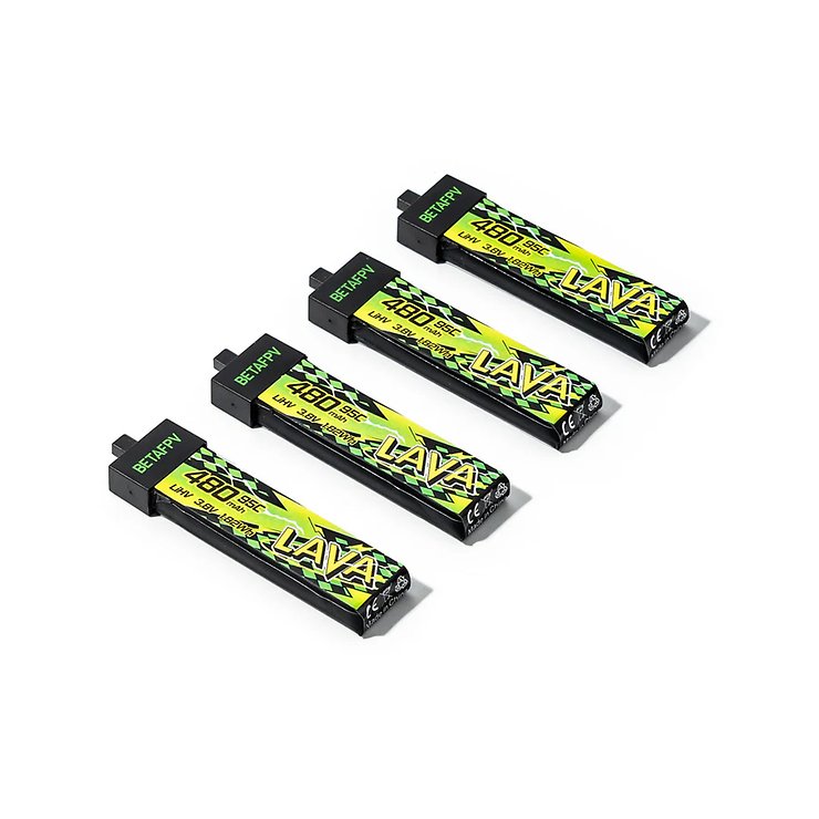 BetaFPV LAVA II Lipo Akku 95C LiHV 480mAh 1S 4 Stück - Thumbnail 2