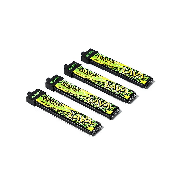 BetaFPV LAVA II Lipo Akku 95C LiHV 680mAh 1S 4 Stück - Thumbnail 2