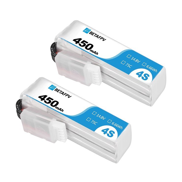 Batteria BetaFPV Lipo 450mAh 4S 75C 2 pezzi - Thumbnail 1